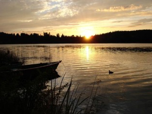  Malbuisson, coucher de soleil sur le Lac de Saint Point